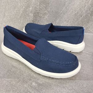 Sperry Shoes Womens 9.5 M Blue Recycled Upper Captain's Moc Slip Ons Comfort